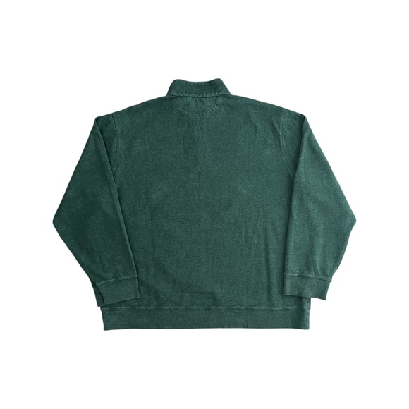 Polo Ralph Lauren Sweater Men's 2XL Olive Green Mock Neck Quarter-Zip Blue Pony - Picture 3 of 7